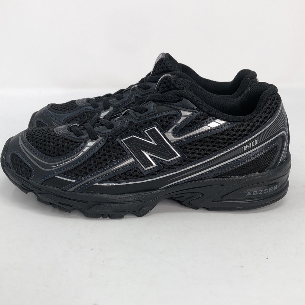 New Balance Big Kids 740 Bungee Lace PZ740BM Black Grey Casual Shoes - Size 3 - Picture 7 of 16